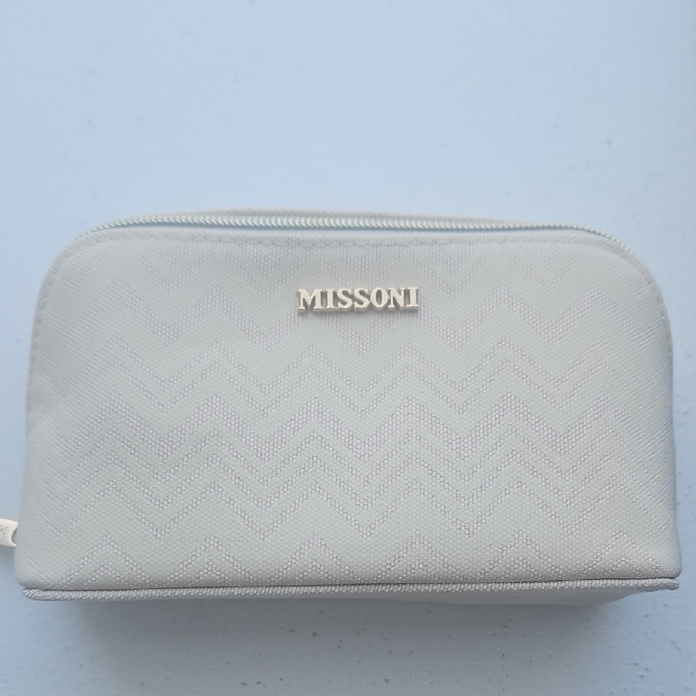 Missoni Light Gray Chevron Pouch